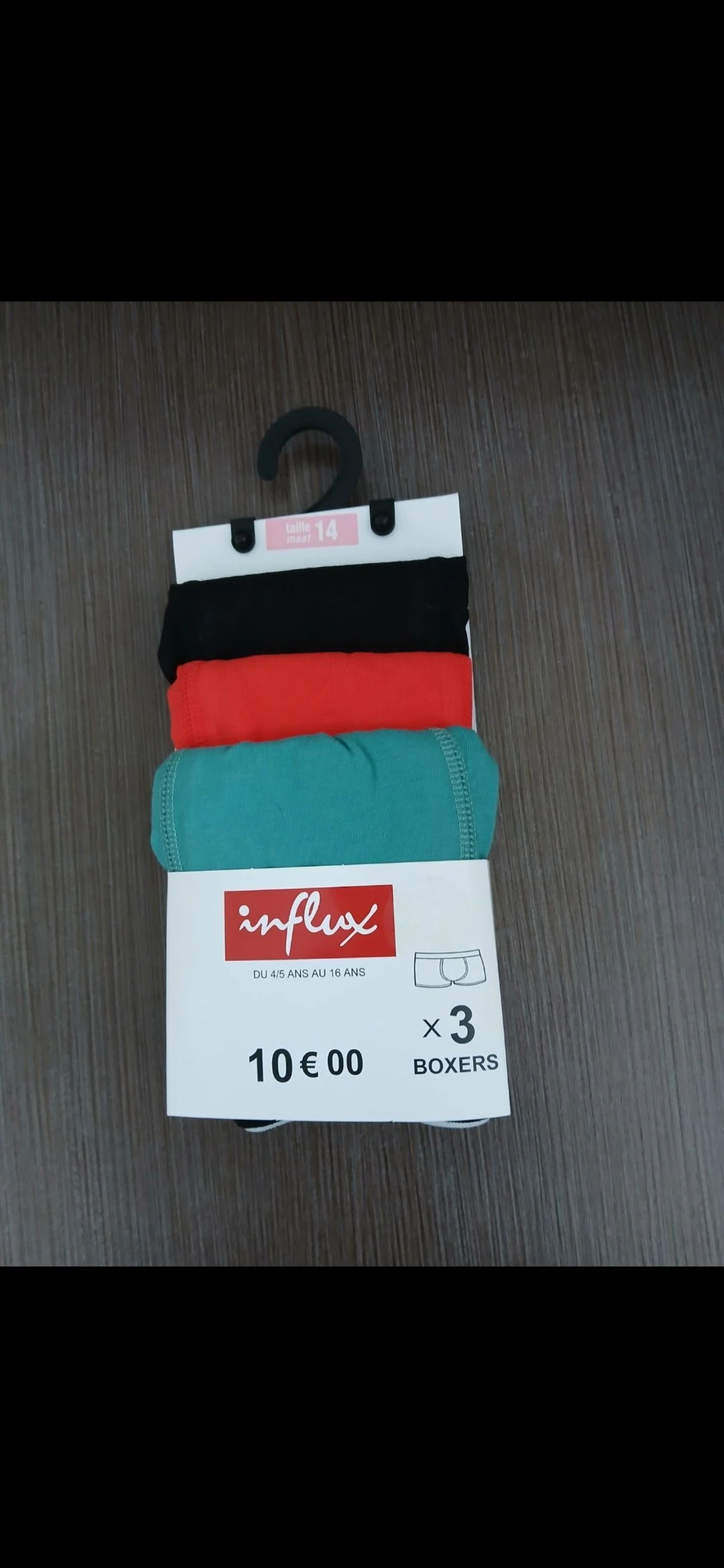 Lot 3 boxers influx 14 ans